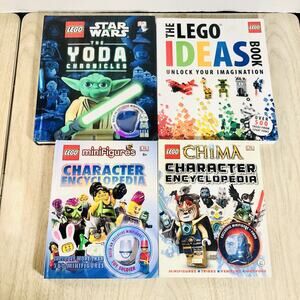 Lego Lot Of 4 Books Lego Mini figures & Chima Encyclopedia,Yoda Chronicles,Ideas